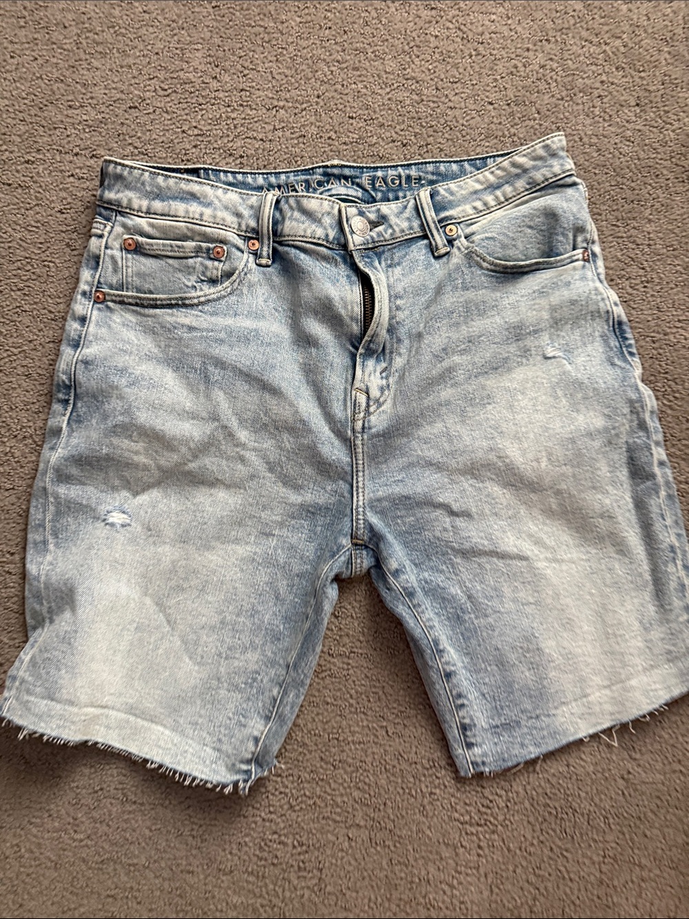American Eagle Outfitters Faded Light Blue Denim Jean Shorts